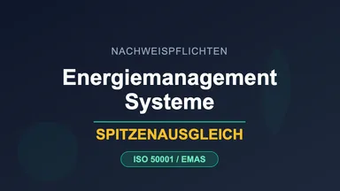 ISO 50001 Energiemanagementsystem für Spitzenausgleich