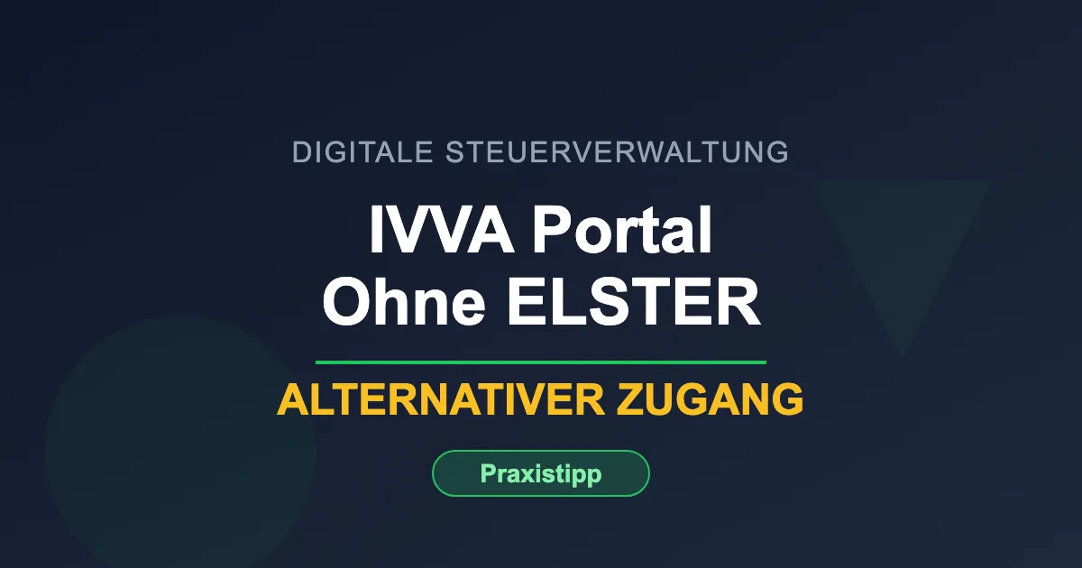 IVVA-Portal nutzen ohne ELSTER-Zugang für Energiesteueranträge