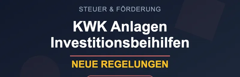 KWK Investitionsbeihilfen - Meldepflicht ab 2019
