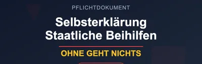 Selbsterklärung zu staatlichen Beihilfen mit Formular 1139