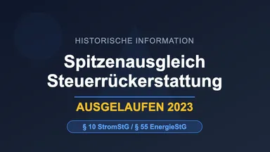 Stromzähler für Stromsteuer-Spitzenausgleich