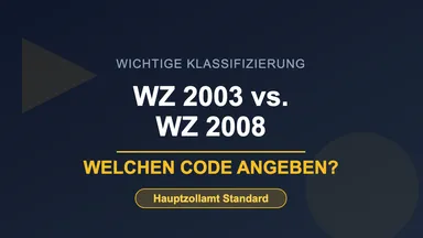 WZ-Code Angabe beim Hauptzollamt für Steuerentlastungsanträge